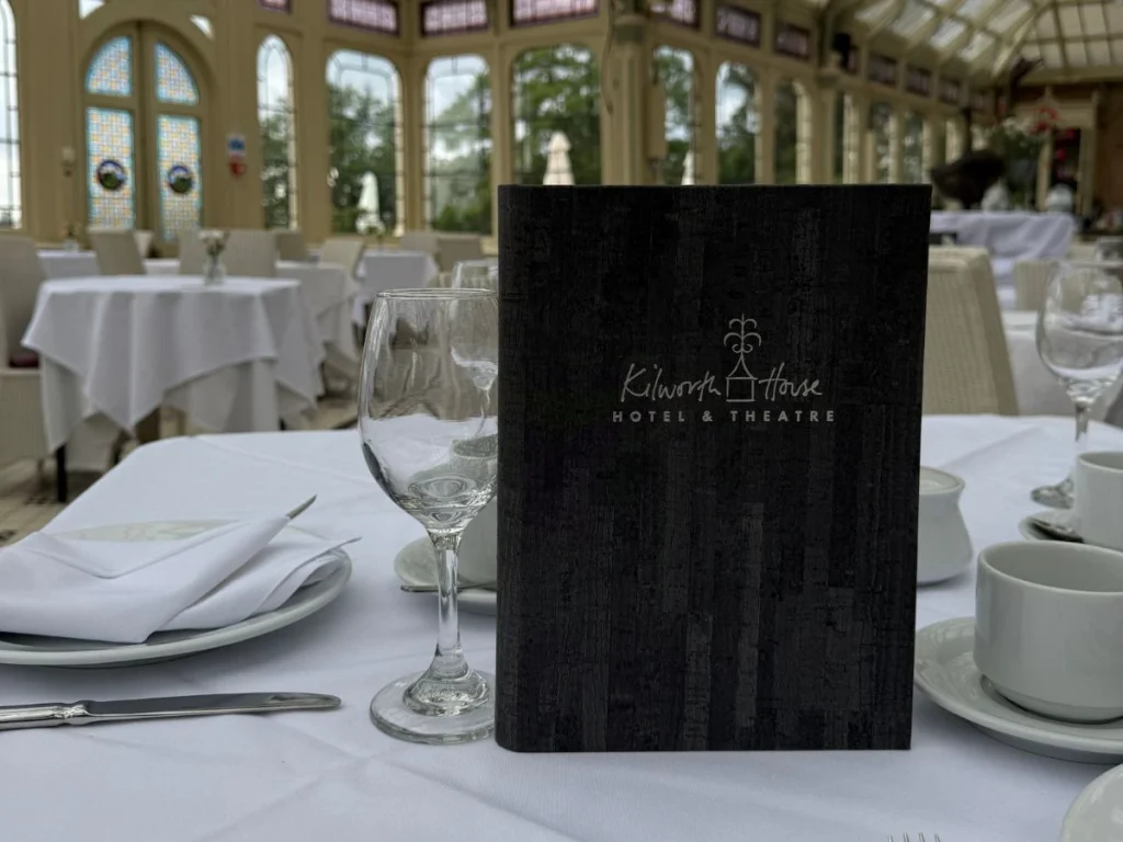 Kilworth House Hotel Menu and Table Setting
