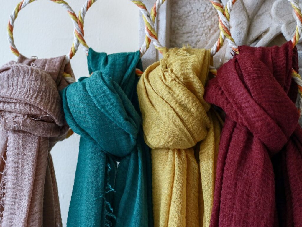 Hijabs hanging up