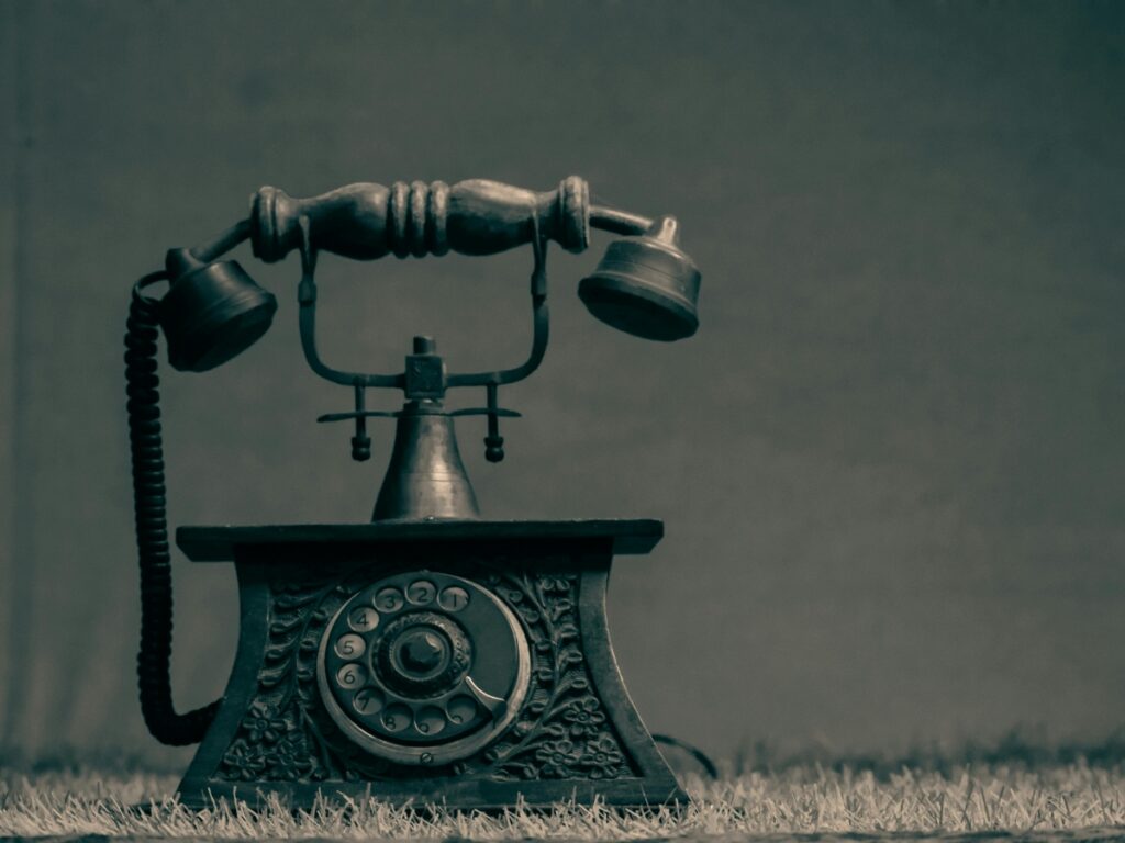 Image of an antique victorian telephone