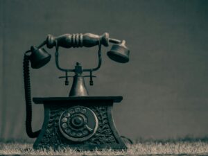 Image of an antique victorian telephone
